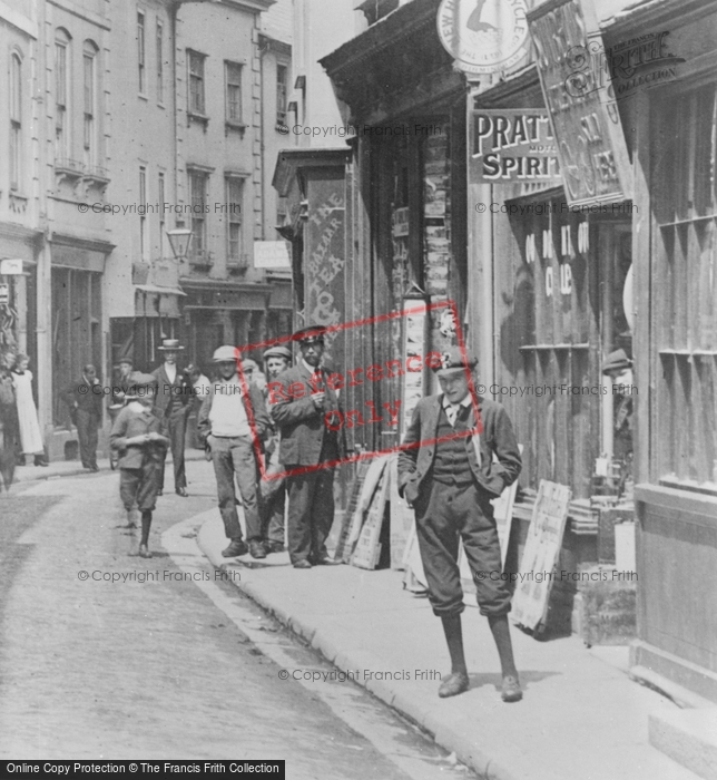 Photo of Liskeard, People In Fore Street 1906