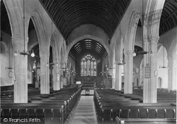 St Martin's Church Interior 1922, Liskeard