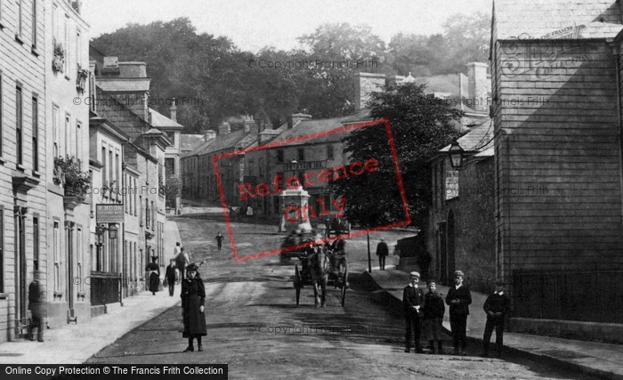 Photo of Liskeard, Townsfolk On Barras Street 1893