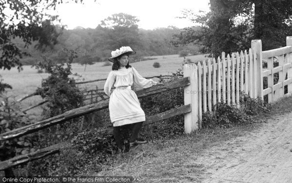 Photo of Little Baddow, Girl In Grace's Walk 1906