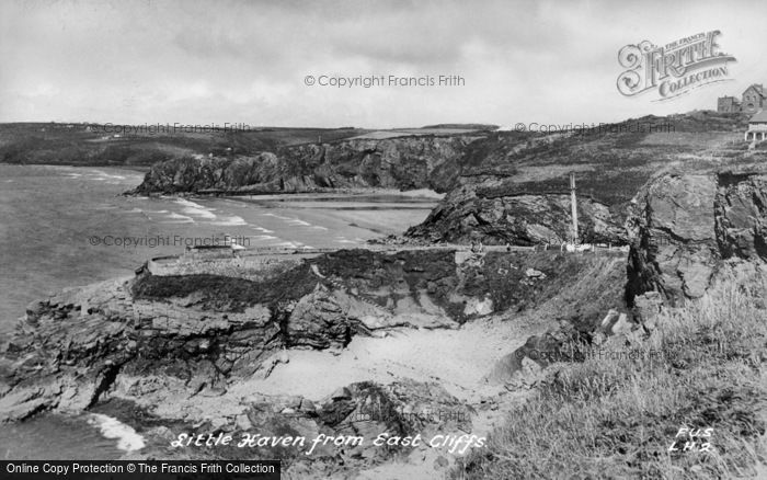Photo of Little Haven, From East Cliffs c.1955