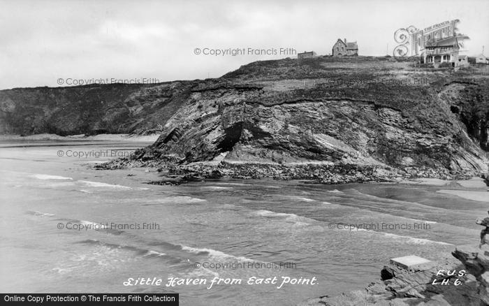 Photo of Little Haven, From East Point c.1955