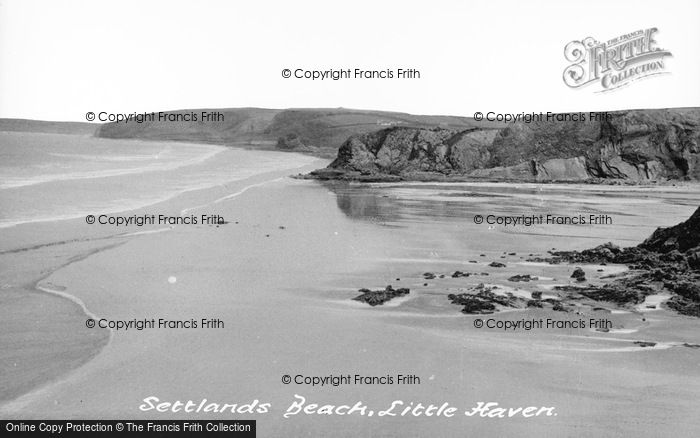 Photo of Little Haven, Settlands Beach c.1960