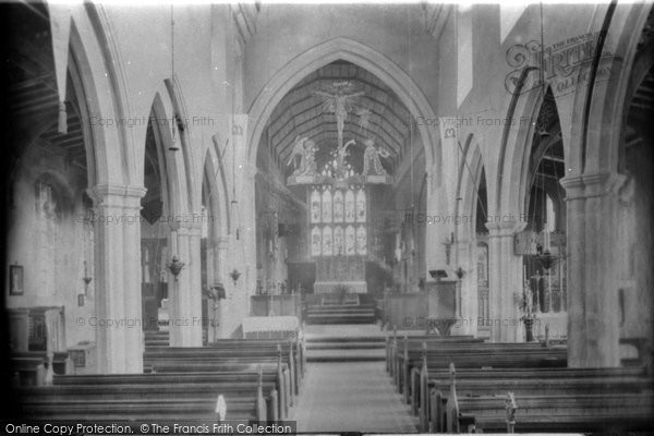 Photo of Little Walsingham, St Mary's Church, Interior 1929