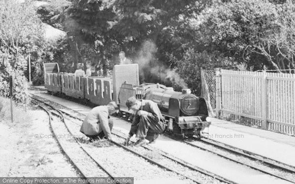 Photo of Littlehampton, Men Fixing The Miniature Railway c.1955