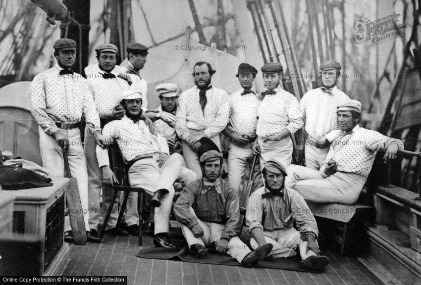 Liverpool, England's Champion Cricket Team, about to sail to America 1859