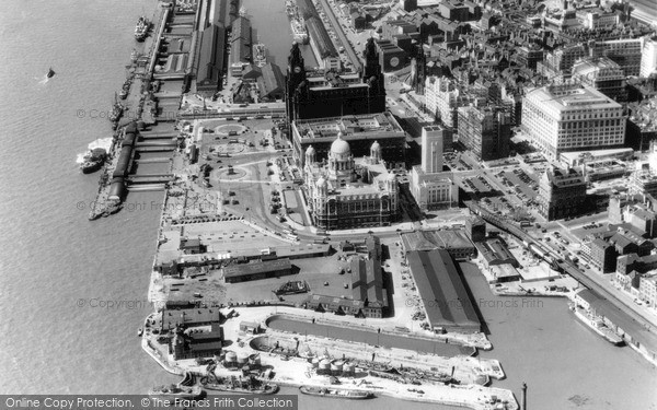 Photo of Liverpool, from the Air 1955