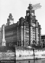 The Royal Liver Building c.1955, Liverpool