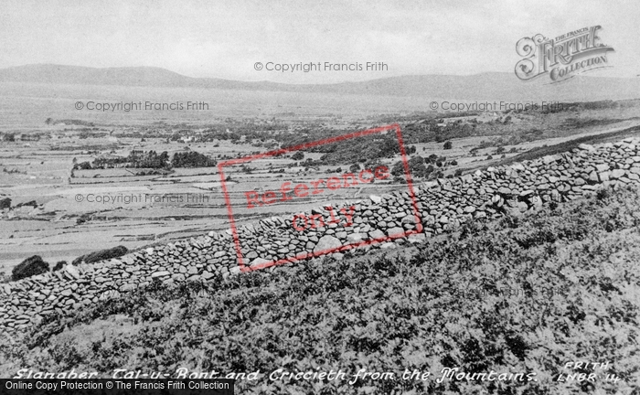 Photo of Llanaber, Tal Y Bont And Criccieth From The Mountains c.1950