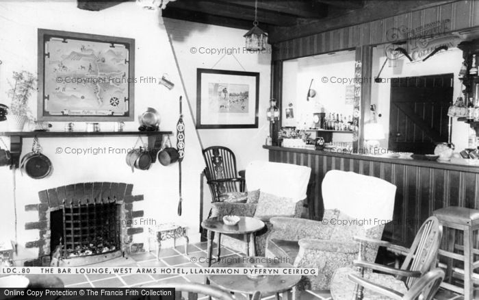 Photo of Llanarmon Dyffryn Ceiriog, The Bar, West Arms Hotel c.1965