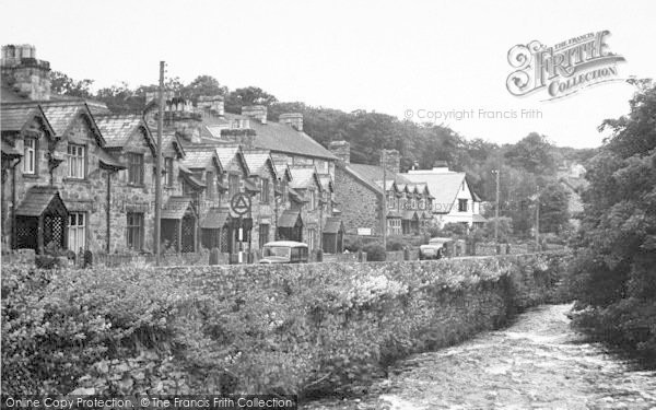 Photo of Llanbedr, The Riverside c.1955