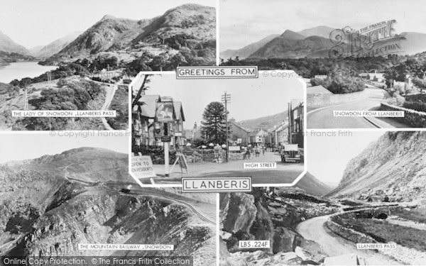 Photo of Llanberis, Composite c.1955