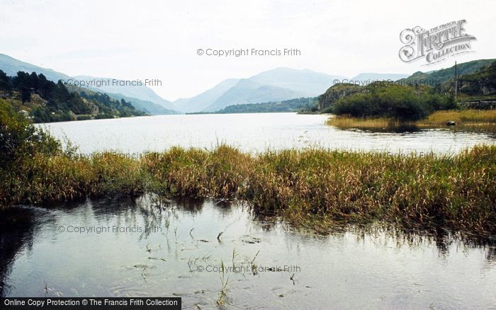 Photo of Llanberis, Llanberis Pass And Snowdon Across Llyn Peris c.1985