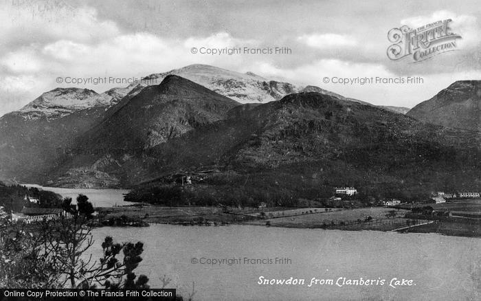 Photo of Llanberis, Snowdon From The Lake c.1930