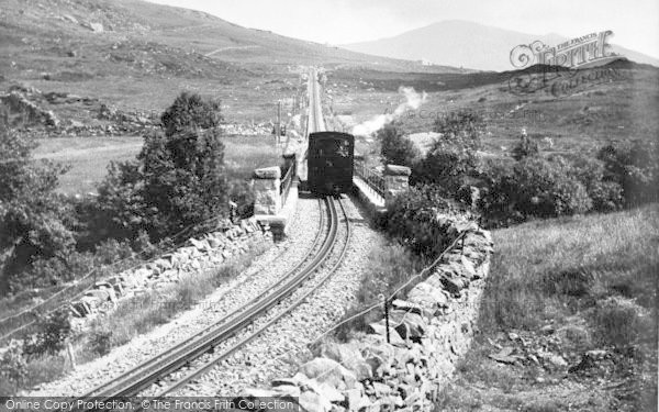 Photo of Llanberis, Snowdon Mountain Railway From Below Chapel Station c.1896
