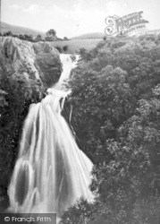 The Falls In Flood From The Railway c.1935, Llanberis