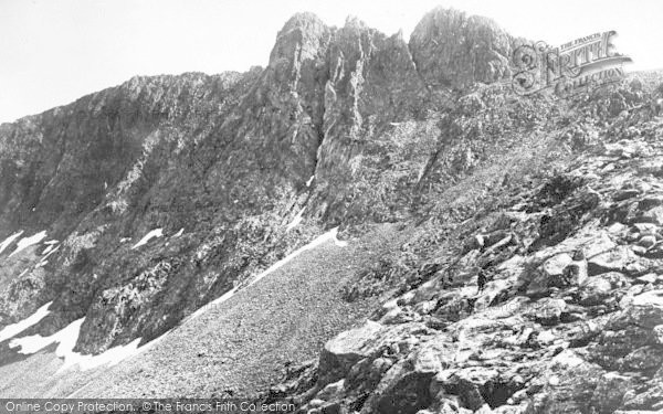 Photo Of Llanberis The Pinnacles Of Crib Goch And Cwm Glas C 1960