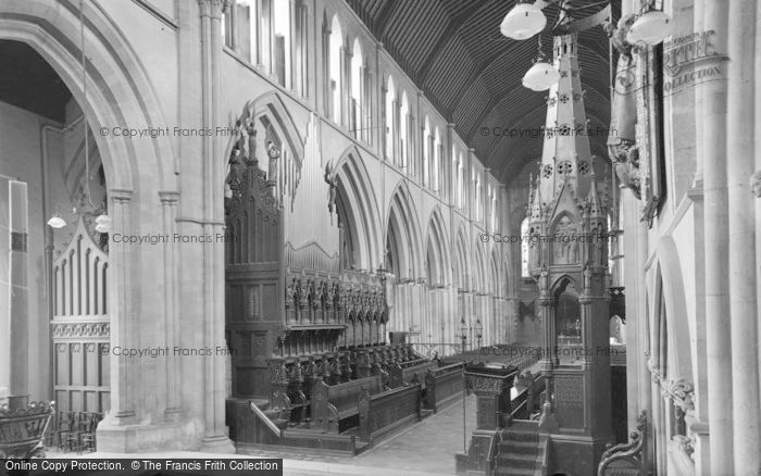 Photo of Llandaff, Cathedral Nave, Looking West c.1939