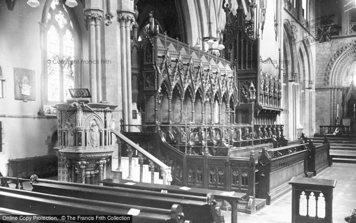 Photo of Llandaff, Cathedral, Pulpit And Choir Stalls c.1933