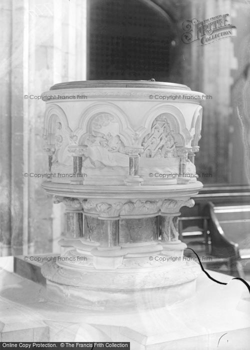 Photo of Llandaff, Cathedral, The Font c.1933