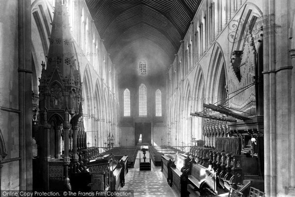 Photo of Llandaff, The Cathedral, The Nave Looking West 1893