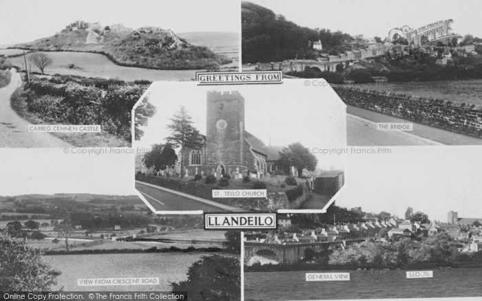 Photo of Llandeilo, Composite c.1960