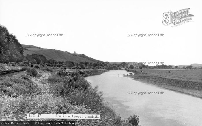 Photo of Llandeilo, The River Towy c.1955