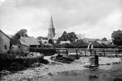 St Trillo's Church And River 1888, Llandrillo