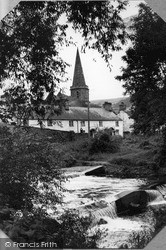 The Falls And St Trillo's Church c.1955, Llandrillo