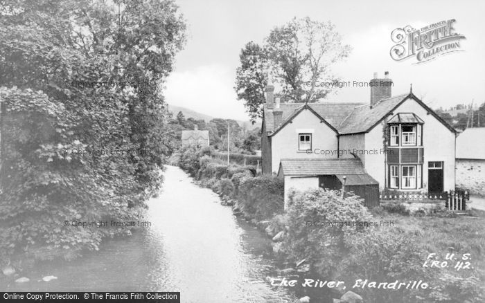 Photo of Llandrillo, The River c.1955