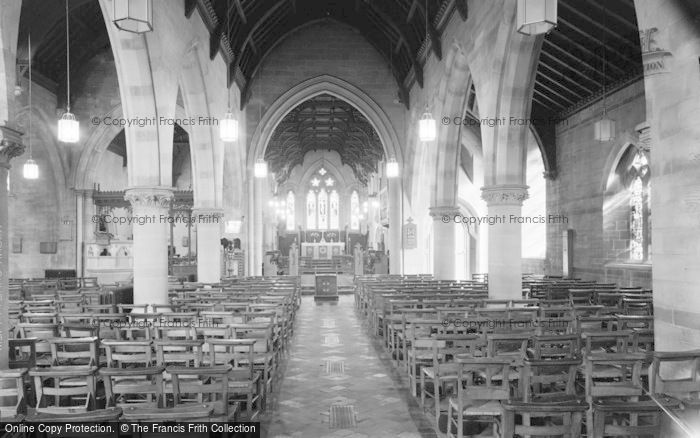 Photo of Llandrindod Wells, Holy Trinity Church, Interior 1958