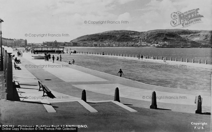 Photo of Llandudno, Children's Paddling Pool c.1950