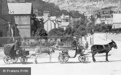 Donkey Carts In Gloddaeth Street 1890, Llandudno