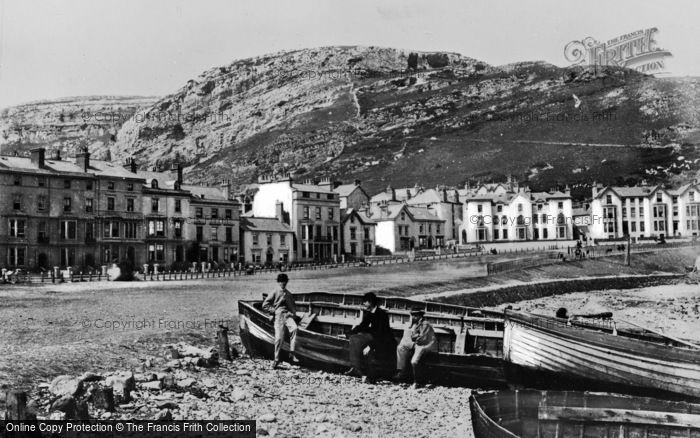 Photo of Llandudno, Great Orme's Head And Parade From The Beach c.1875