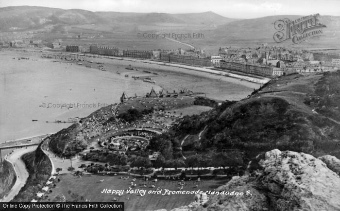 Photo of Llandudno, Happy Valley And Promenade c.1946