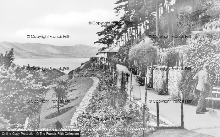 Photo of Llandudno, Haulfre Gardens Looking To West Shore c.1946