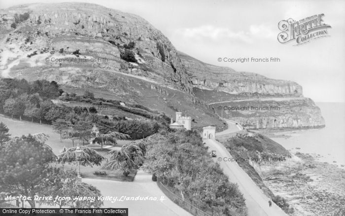 Photo of Llandudno, Marine Drive From Happy Valley c.1935
