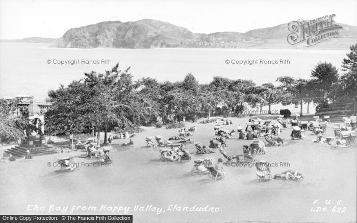 Photo of Llandudno, The Bay From Happy Valley c.1955