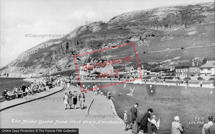 Photo of Llandudno, The Model Yacht Pond, West Shore c.1950