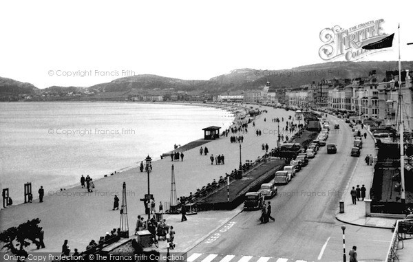 Photo of Llandudno, The Promenade Looking East c.1955