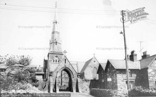 Photo of Llandwrog, Church And Post Office c.1965