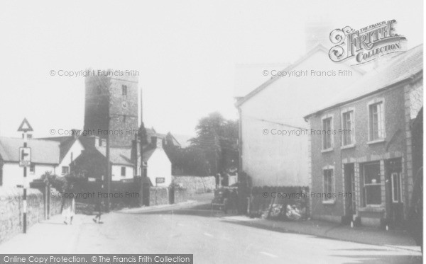 Photo of Llandybie, St Tybie's Church And High Street c.1955