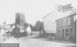 St Tybie's Church And High Street c.1955, Llandybie