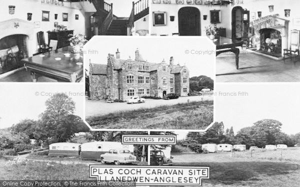 Photo of Llanedwen, Plas Coch Caravan Site Composite c.1960