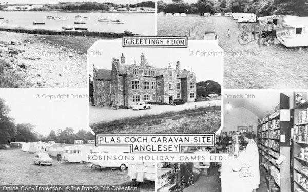 Photo of Llanedwen, Plas Coch Caravan Site Composite c.1960