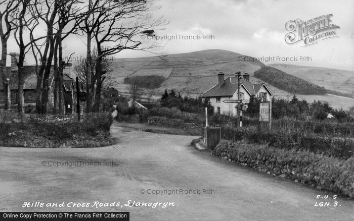 Photo of Llanegryn, Hills And Cross Roads c.1950