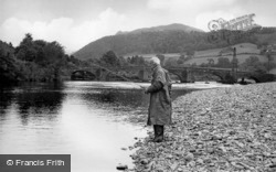Salmon Fishing In The River Mawddach c.1955, Llanelltyd