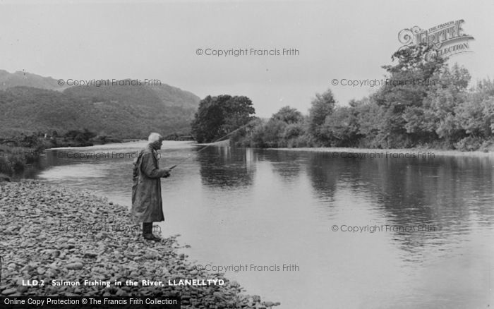 Photo of Llanelltyd, Salmon Fishing In The River Mawddach c.1955