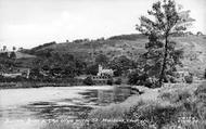 Builth Bide, The Wye And St Matthew's Church c.1950, Llanelwedd
