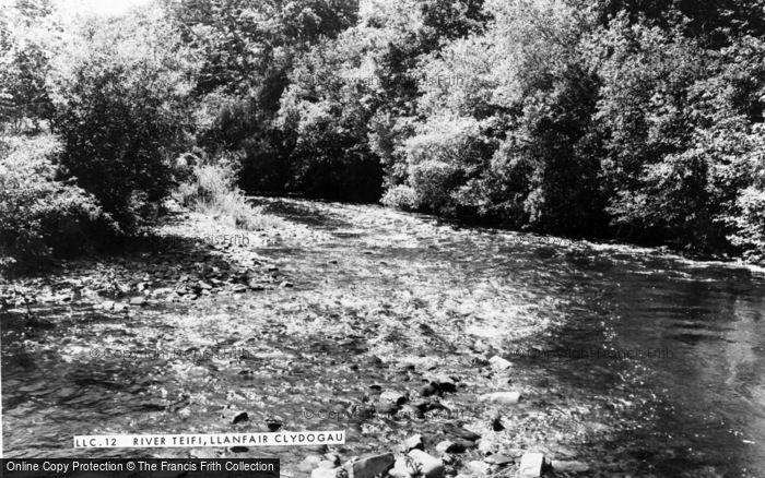 Photo of Llanfair Clydogau, River Teifi c.1955